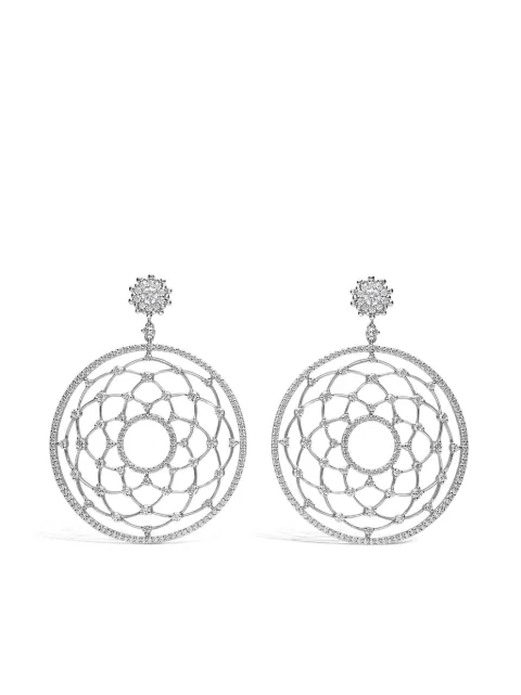 LEO PIZZO 18kt white gold diamond Merletti earrings