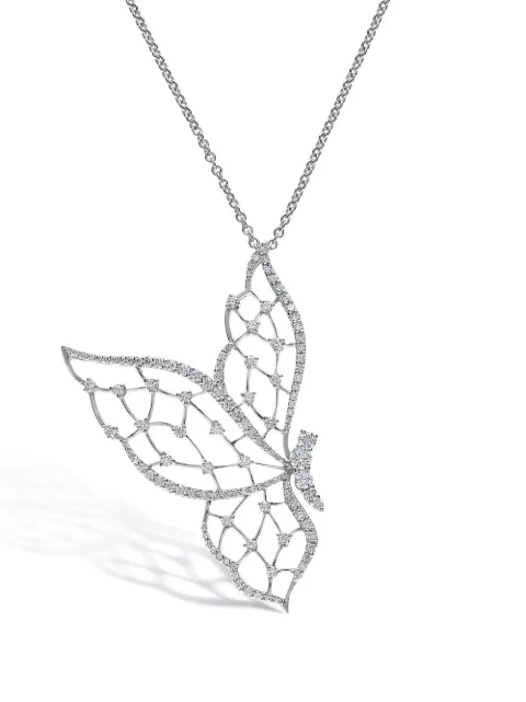 LEO PIZZO 18kt white gold diamond Light Wings necklace