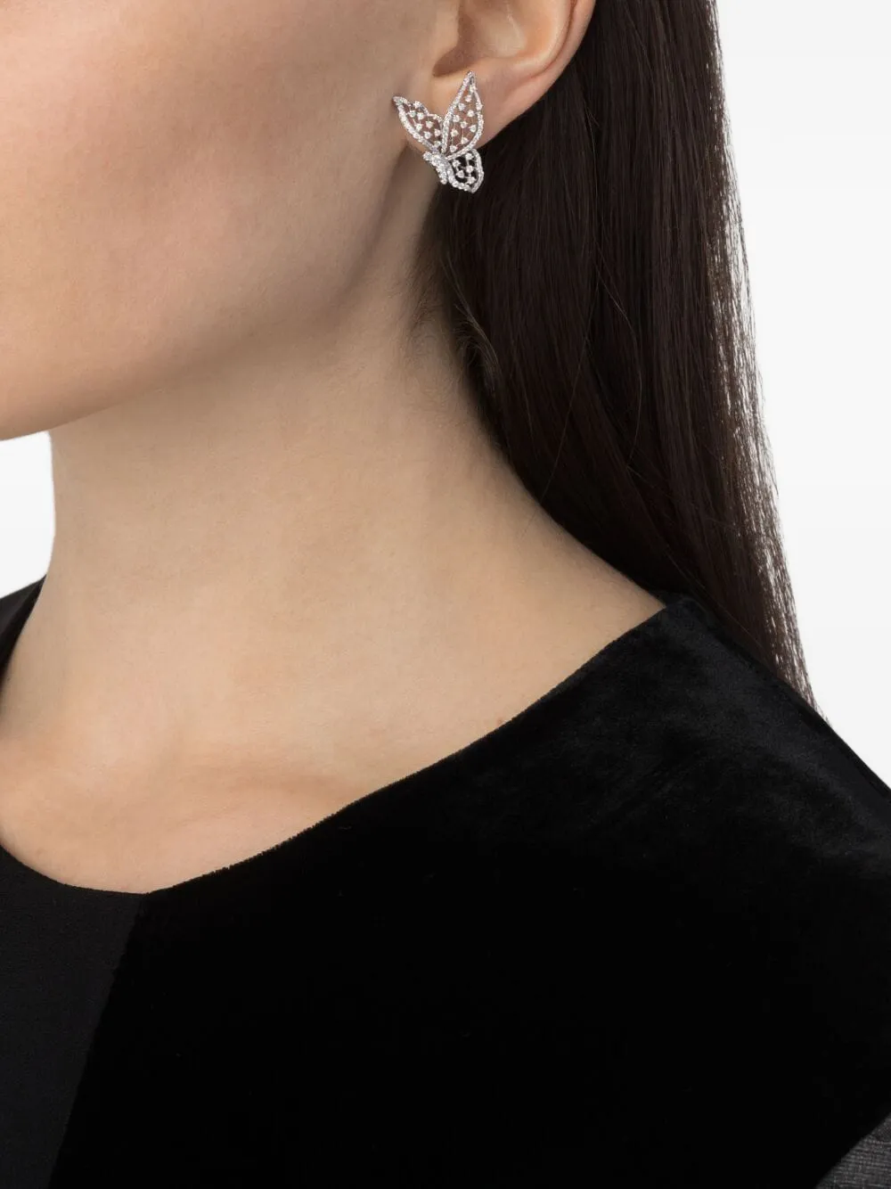  Leo Pizzo 18k White Gold Light Wings Diamond Earrings - Silver 