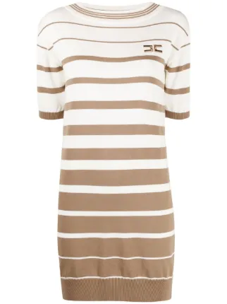 Elisabetta Franchi two-tone striped knit dress for women | AM92T11E2 at  Farfetch.com