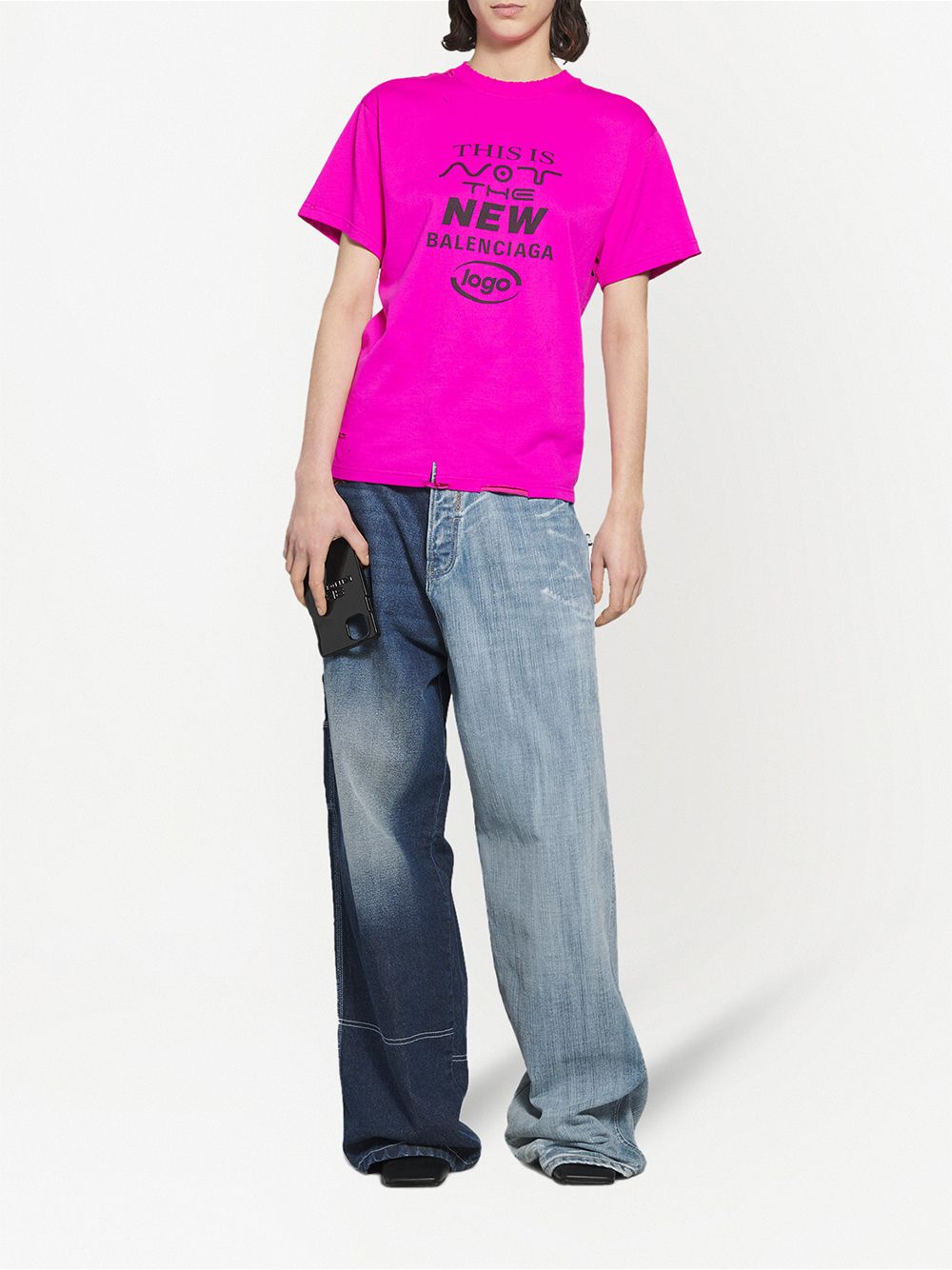 Balenciaga slogan-print T-shirt - Farfetch