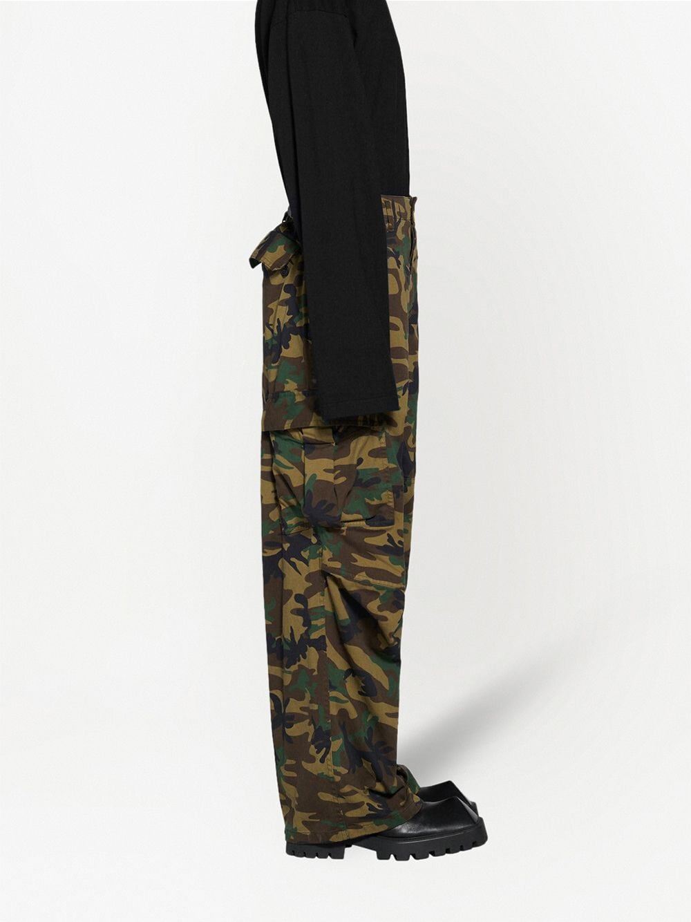 Balenciaga Camouflage wide-leg Trousers - Farfetch