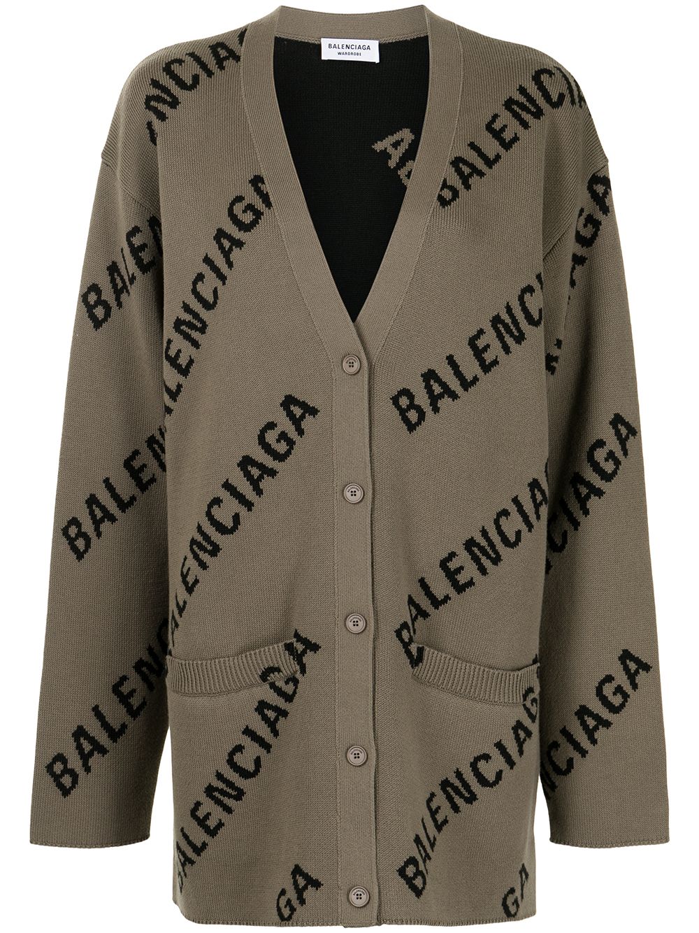 фото Balenciaga кардиган оверсайз с логотипом