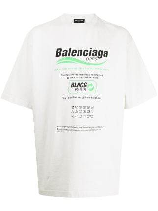 Balenciaga recycle-print Jersey T-shirt