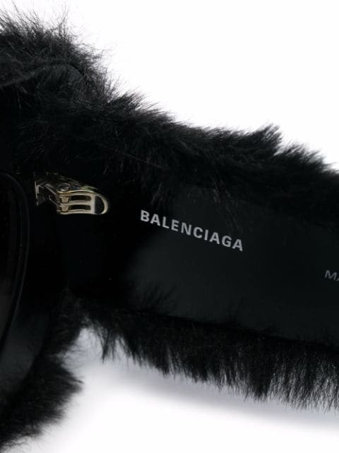 balenciaga fur sunglasses