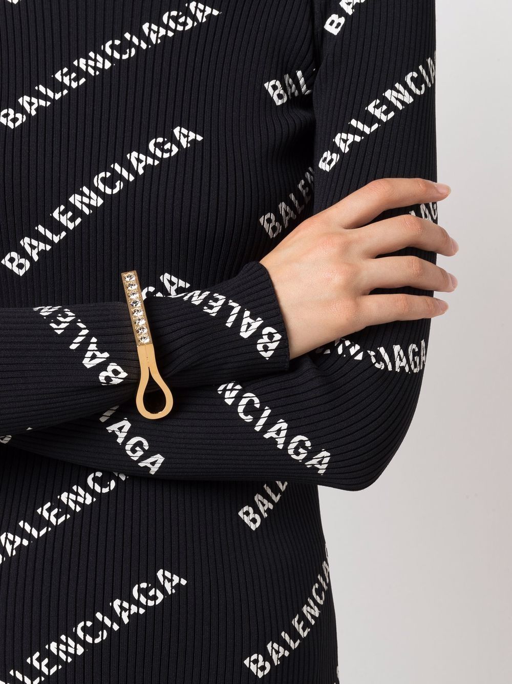 Image 2 of Balenciaga Blaze row cuff bracelet
