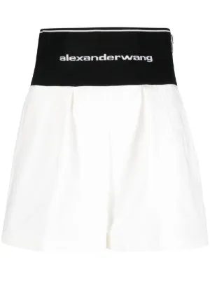 Alexander Wang Pleated Wool Tailored Shorts - Farfetch