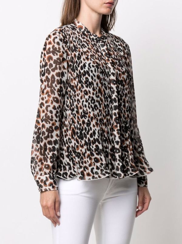 calvin klein leopard blouse