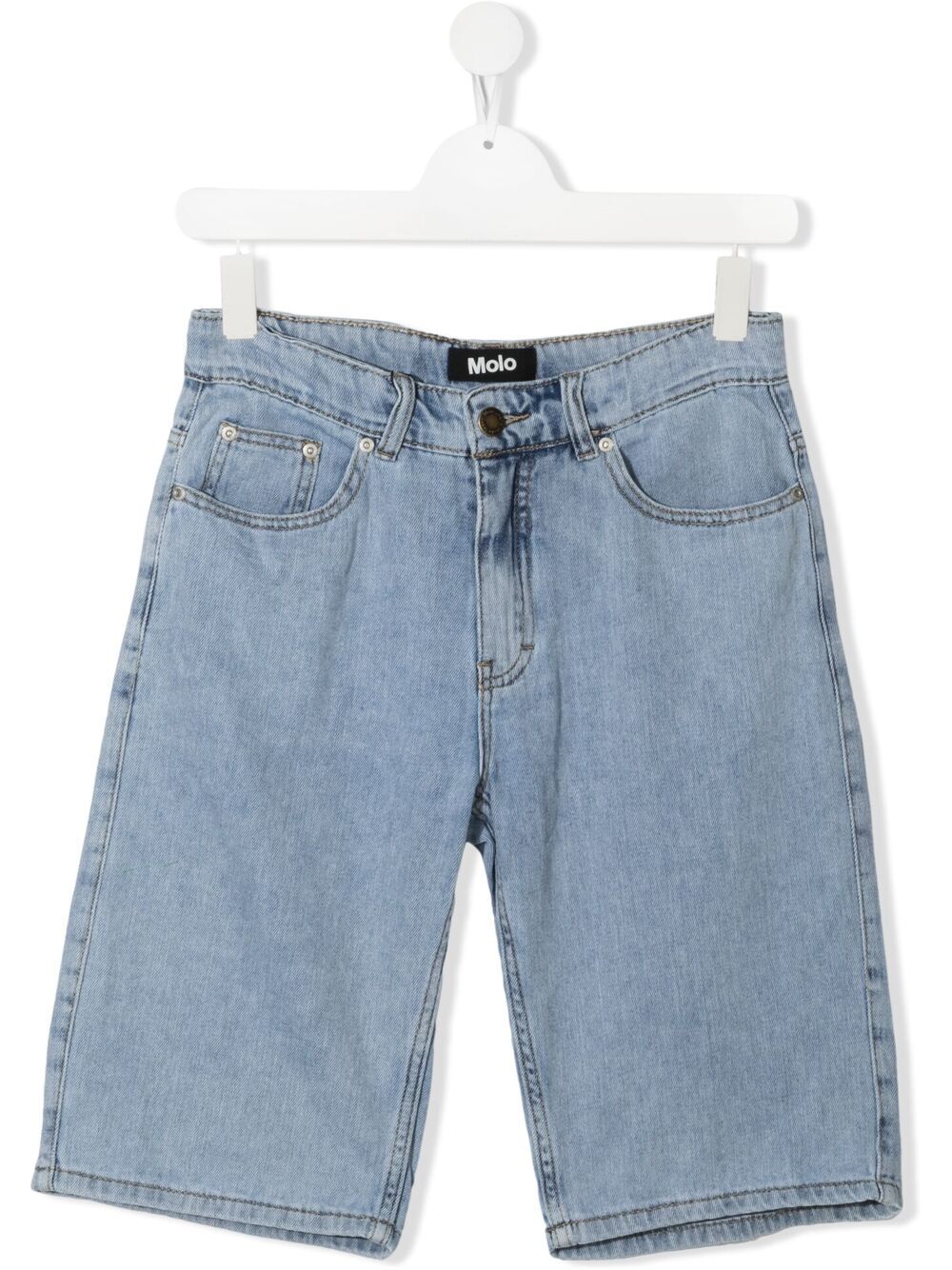 Molo Teen Mid-rise Denim Shorts In Jeans