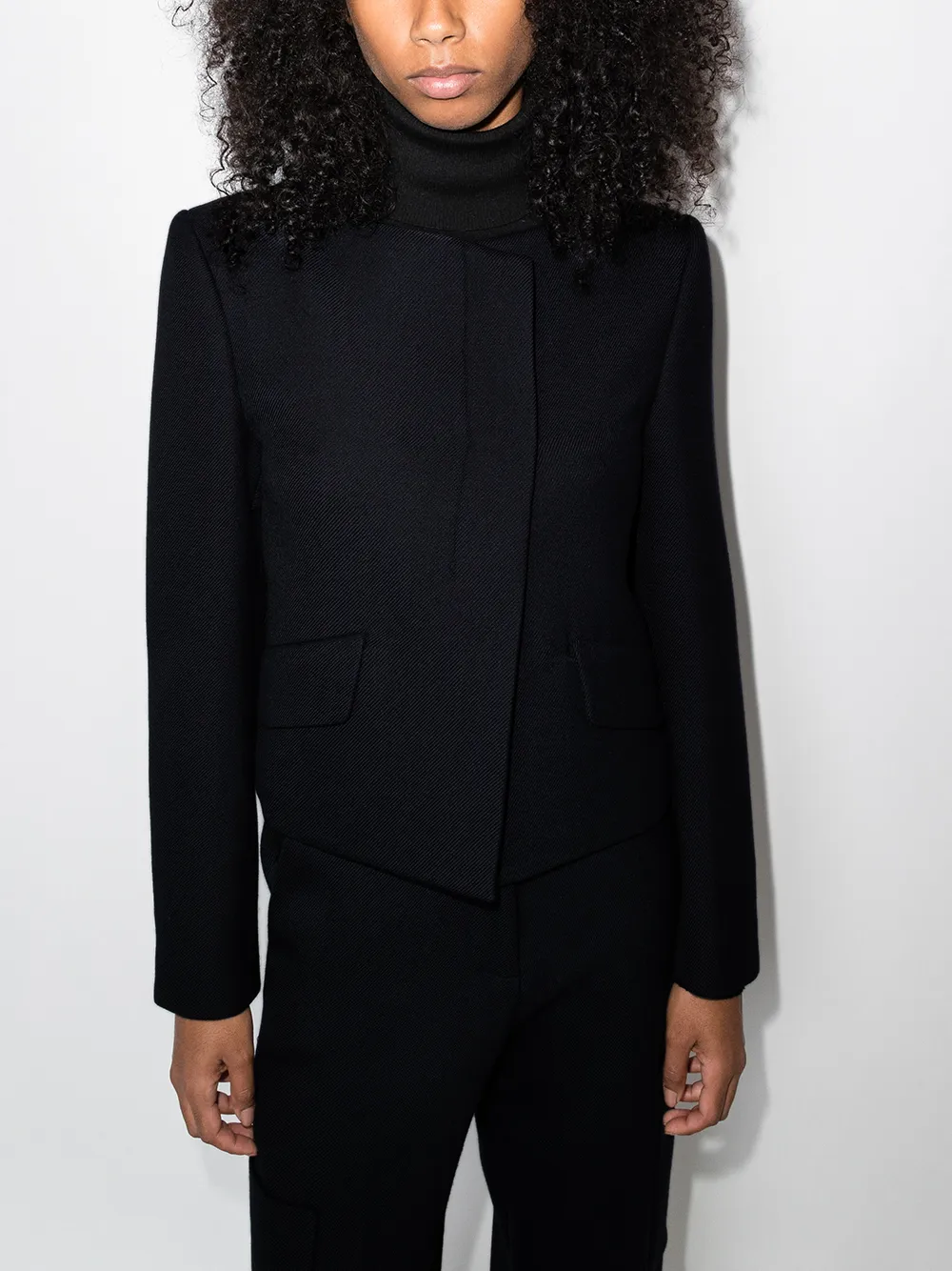 Image 2 of Low Classic boat neck single-breasted blazer