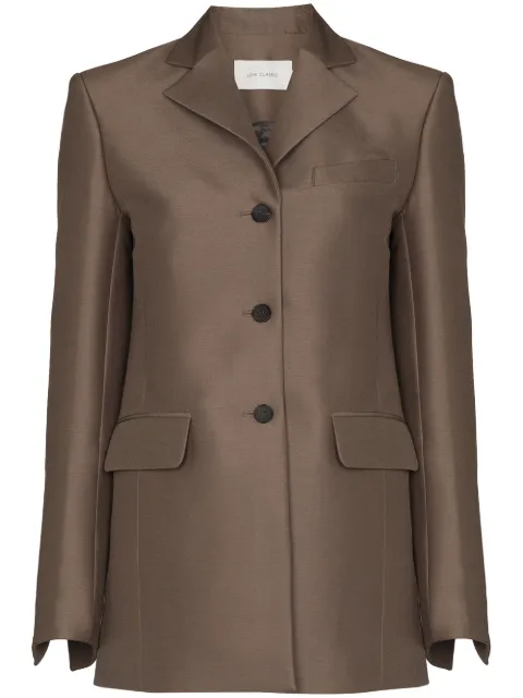 Low Classic single-breasted wool-silk blazer