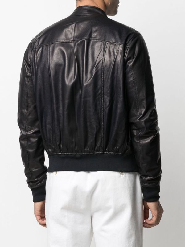 Tagliatore zip-up Leather Jacket - Farfetch