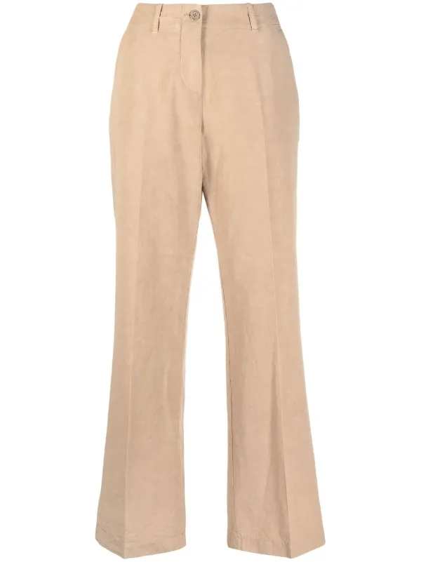 Mid rise wide leg trousers Clearance