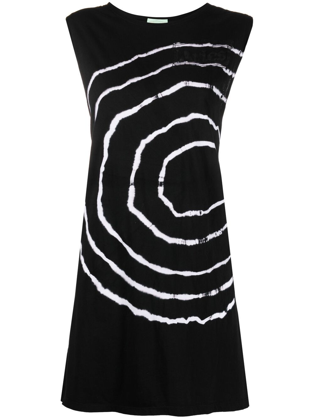 

Aries vestido recto con estampado tie-dye - Negro