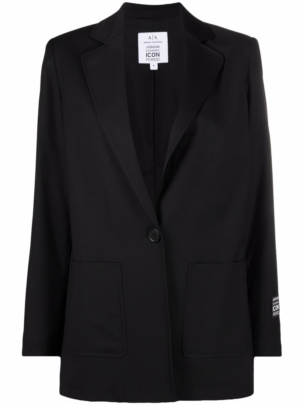 

Armani Exchange blazer de vestir con un botón - Negro