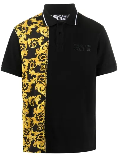 baroque-print polo shirt | Versace 