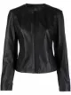 Image 1 of Armani Exchange faux leather collarless jacket
