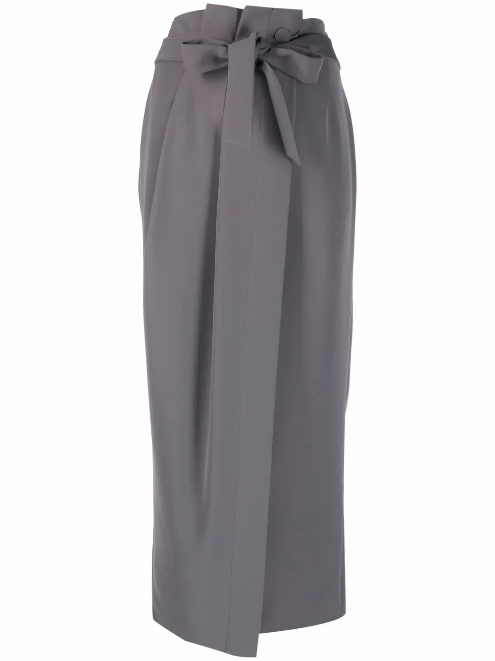 

Emporio Armani sash-belt wrap skirt - Grey