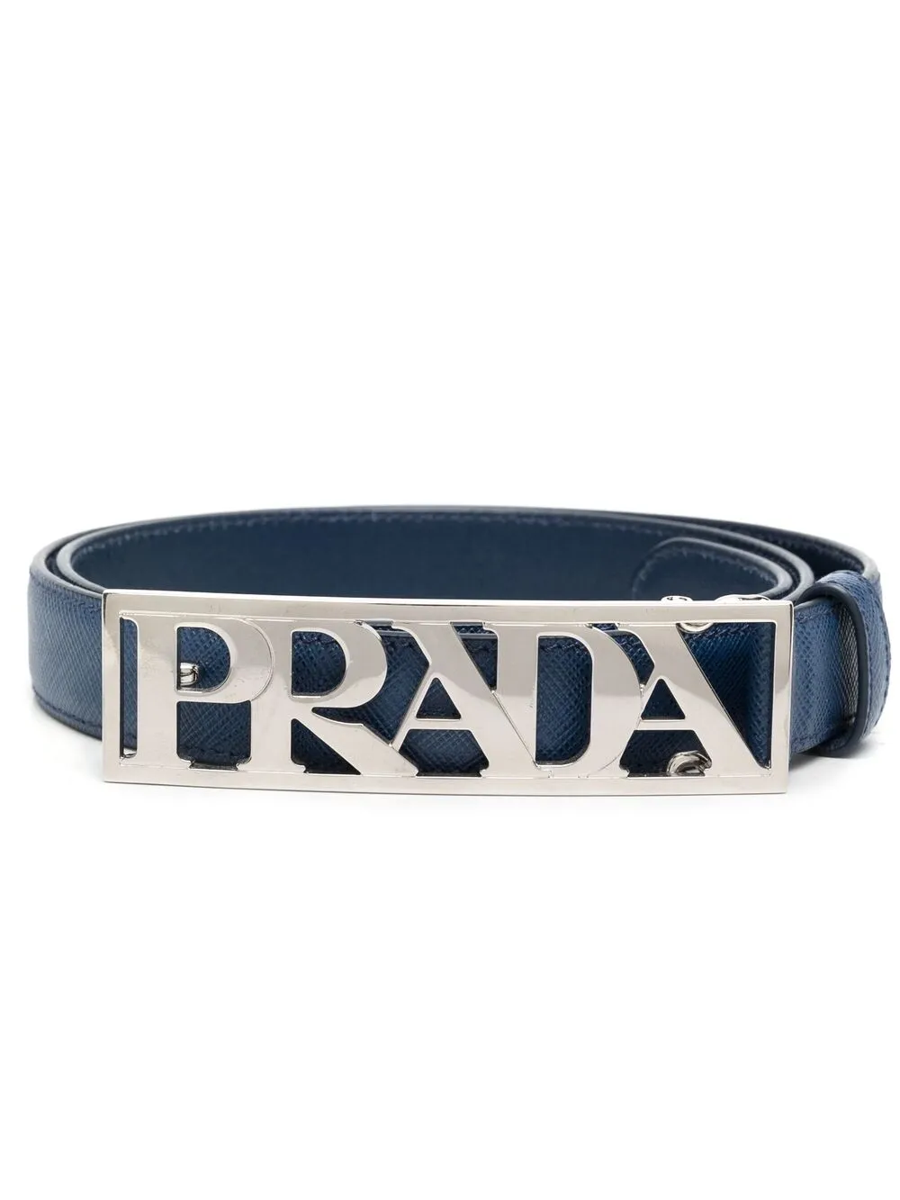 

Prada Pre-Owned cinturón con logo en la hebilla - Azul