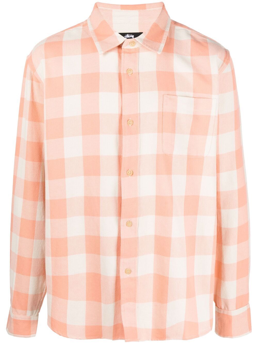 Stussy Gingham Check Shirt In Pink