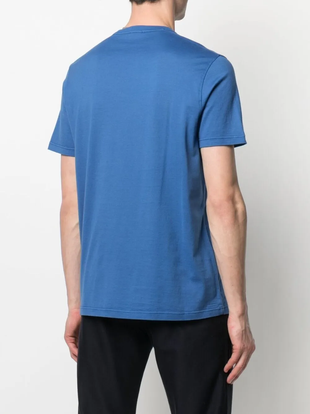 Shop Kiton Round-neck Short-sleeved T-shirt In Blue