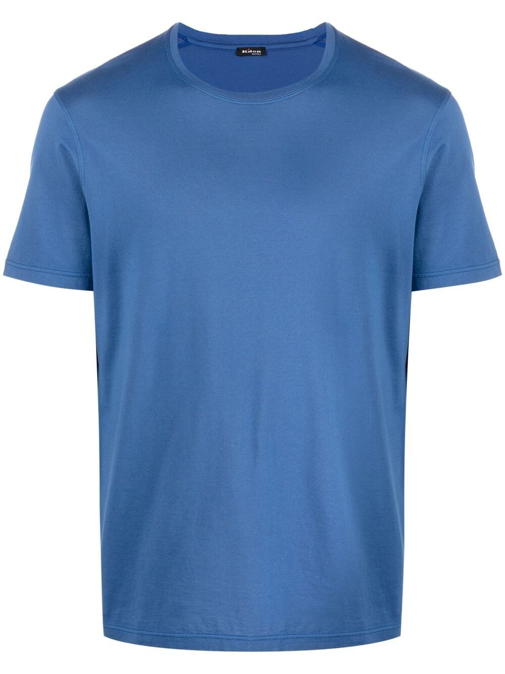 Shop Kiton Round-neck Short-sleeved T-shirt In Blue