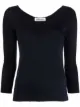 Image 1 of Lamberto Losani scoop-neck knitted top