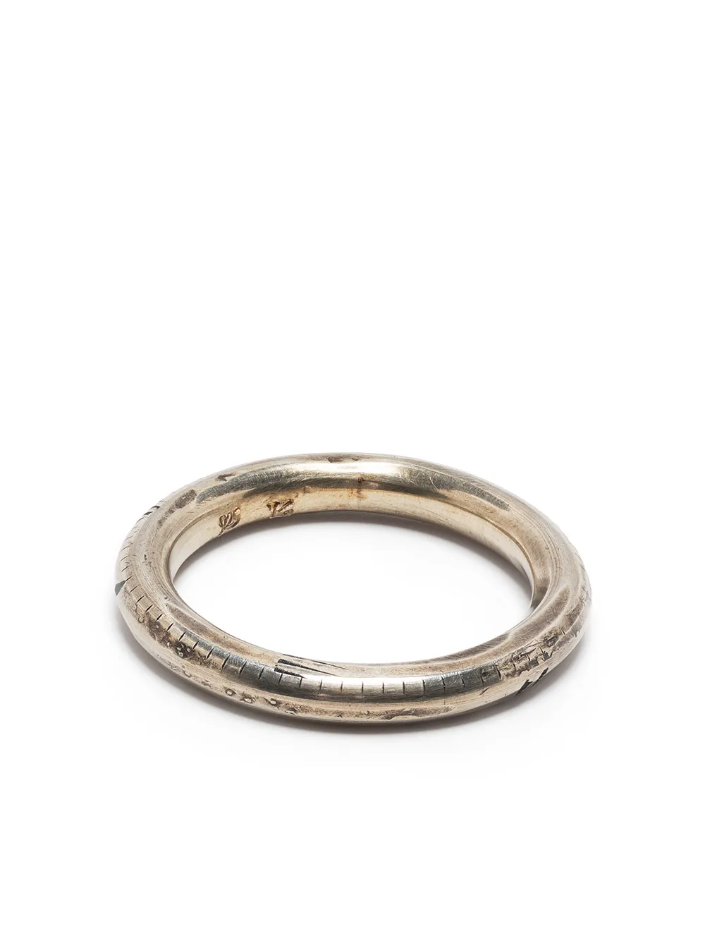 

WERKSTATT:MÜNCHEN anillo con efecto texturizado - Plateado