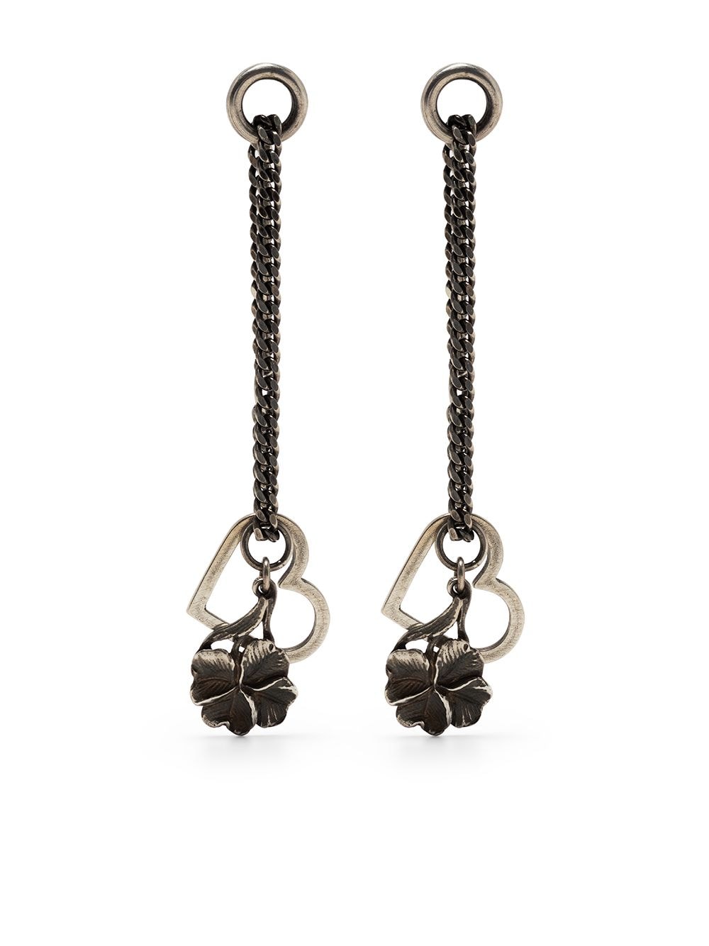 Image 1 of WERKSTATT:MÜNCHEN heart-pendant earrings