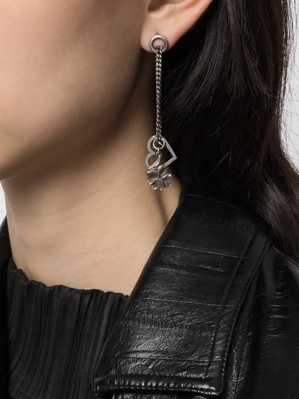 WERKSTATT:MÜNCHEN ハートペンダント ピアス | シルバートーン