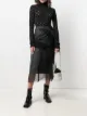 Image 2 of Maison Margiela tulle-overlay high-waisted skirt