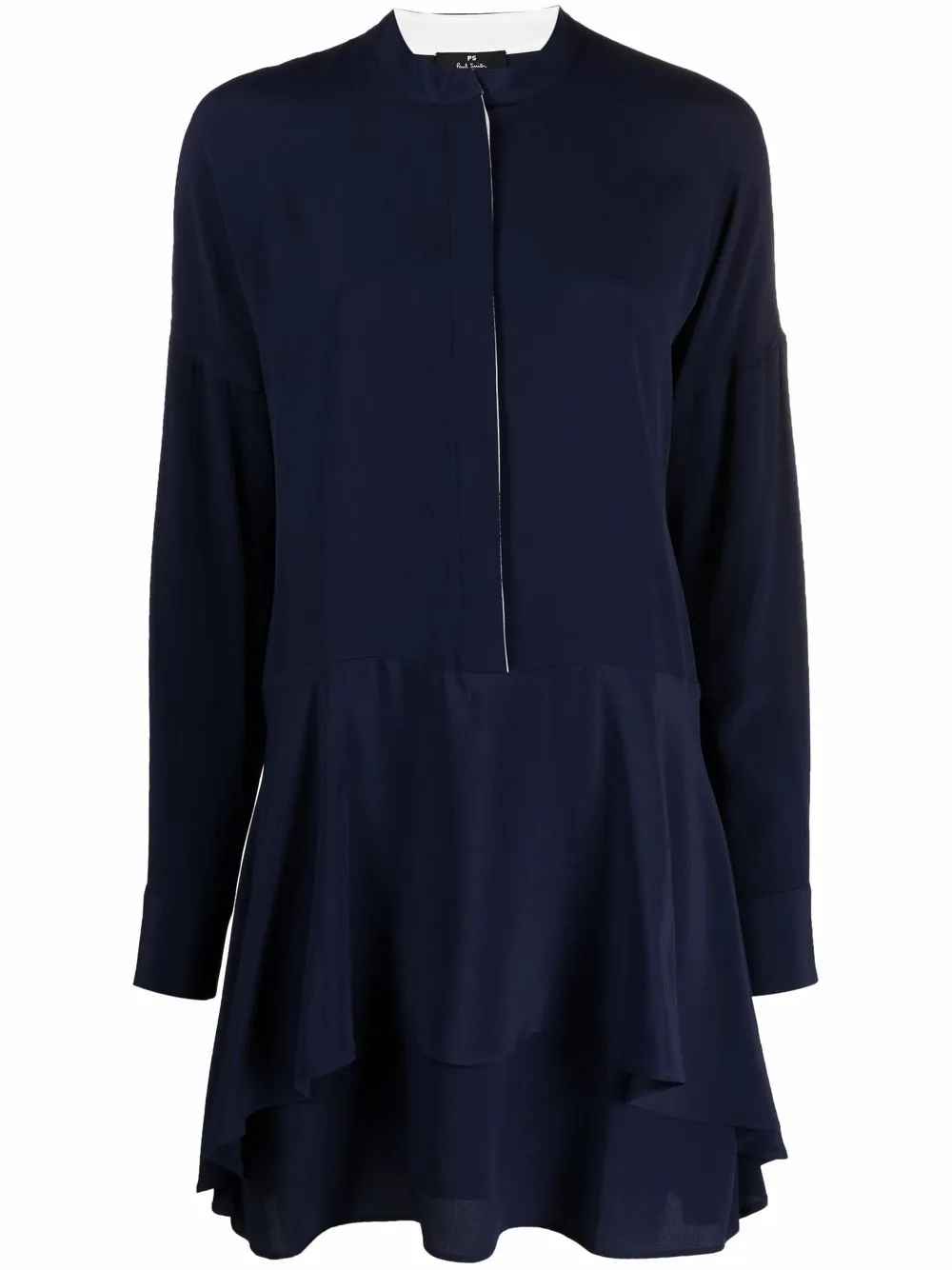 PS Paul Smith короткое платье-рубашка с оборками