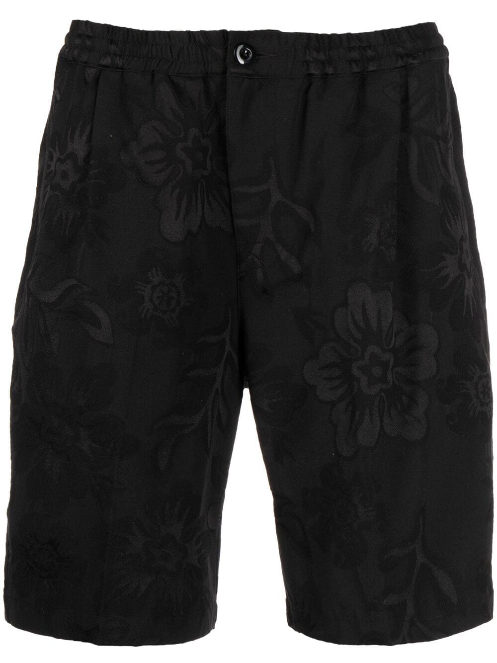 Stussy Floral Embroidered Shorts In Black