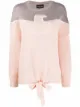 Image 1 of Emporio Armani intarsia-knit tied hem jumper