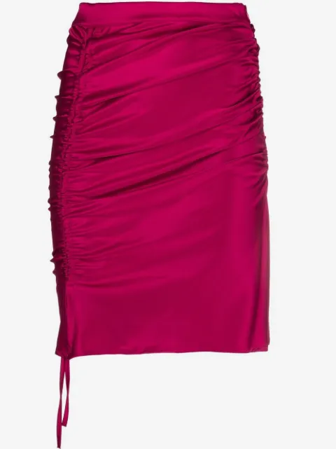 GCDS drawstring-fastening gathered skirt