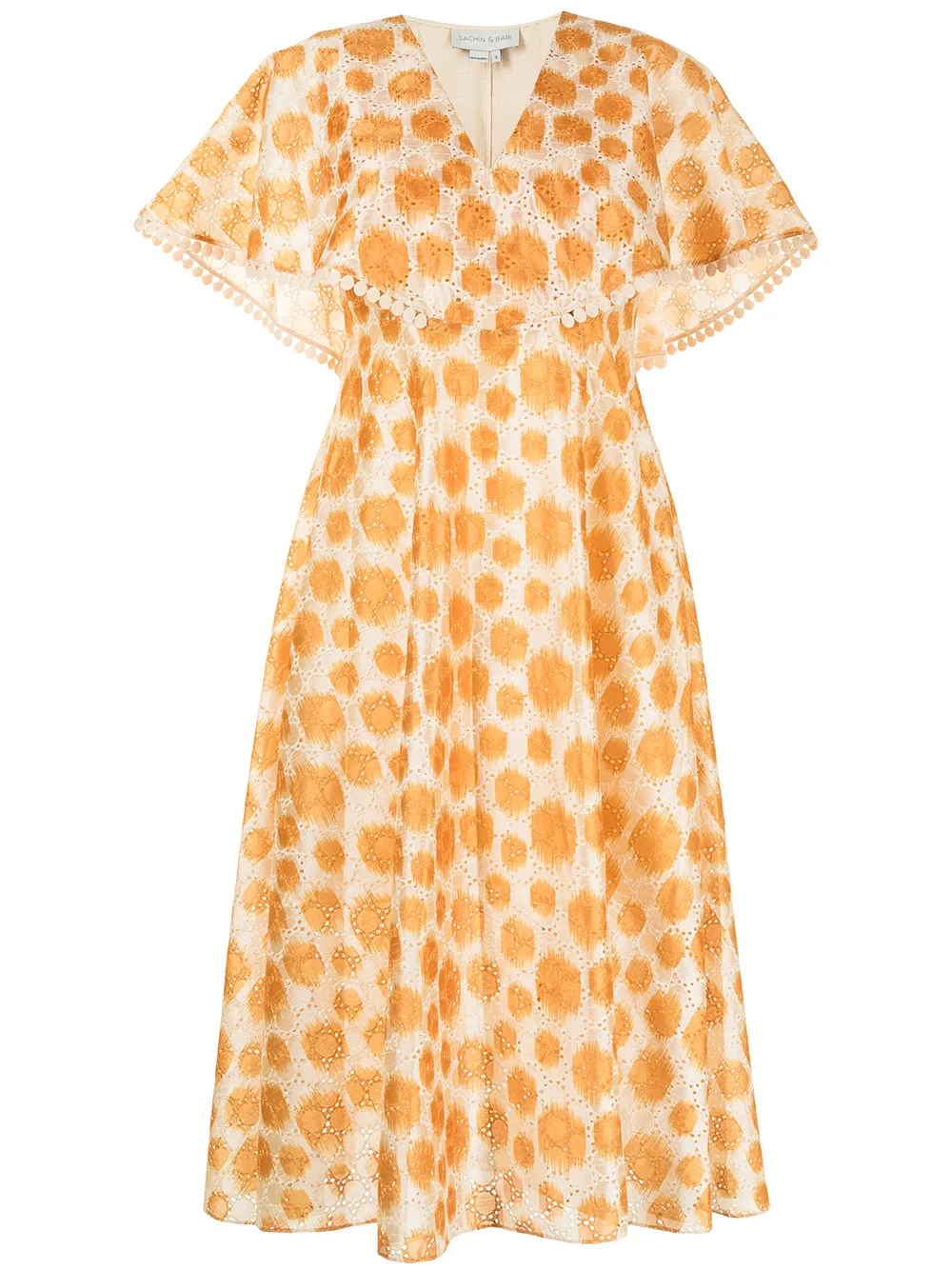 

Sachin & Babi Luciana polka dot ikat dress - Orange