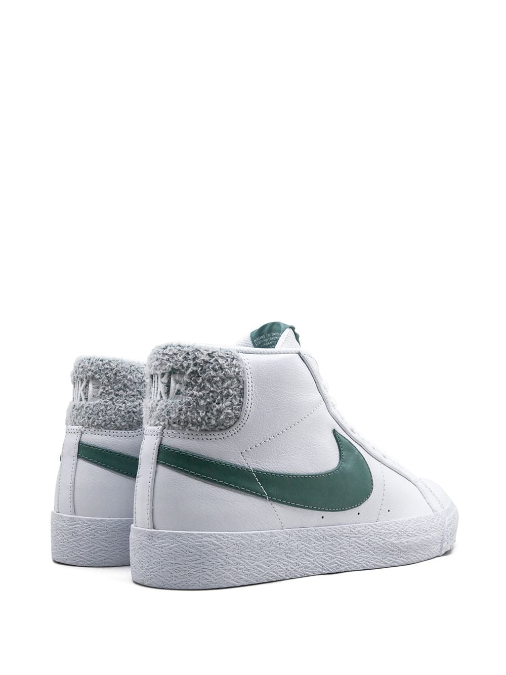 Shop Nike Sb Zoom Blazer Mid Pemium "bicoastal Green" Sneakers In White