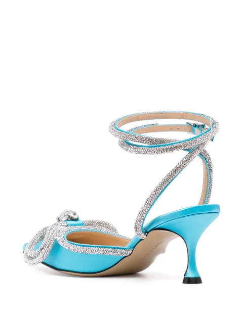 Shop MACH & MACH crystal-embellished low-heel pumps with Express Delivery - FARFETCH