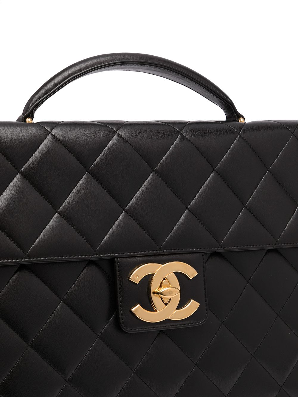 фото Chanel pre-owned стеганый портфель 1998-го года с логотипом cc