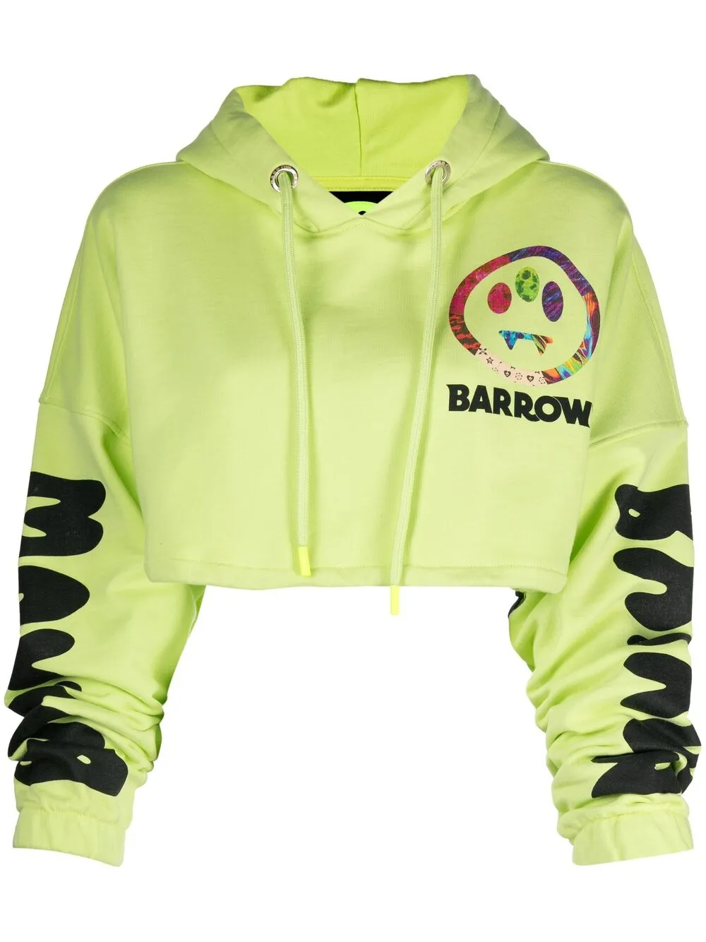 BARROW LOGO-PRINT CROPPED HOODIE