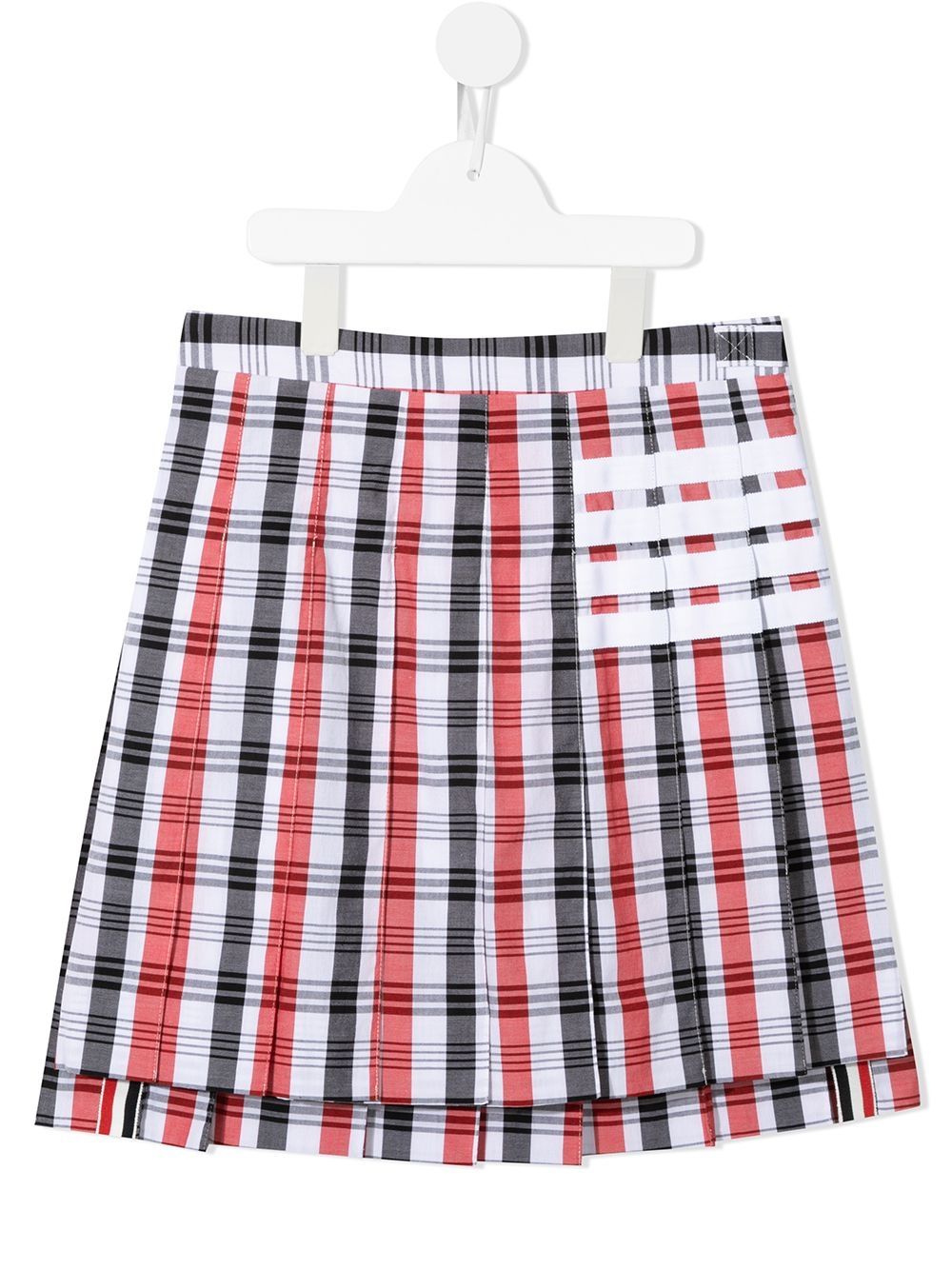 

Thom Browne Kids falda con estampado de cuadros - Rojo