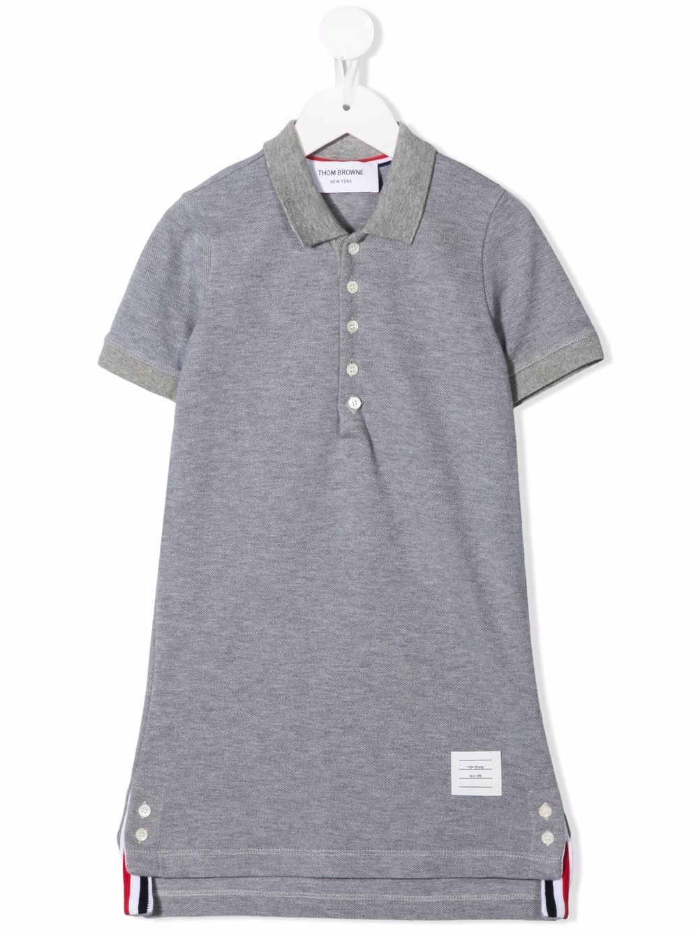 Image 1 of Thom Browne Kids 4-Bar patch polo dress