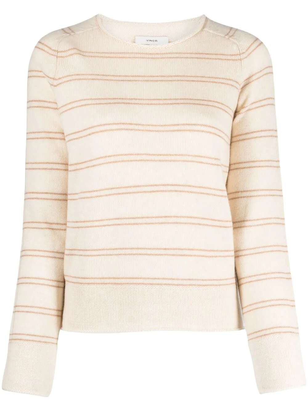 

Vince striped wool-blend jumper - Neutrals