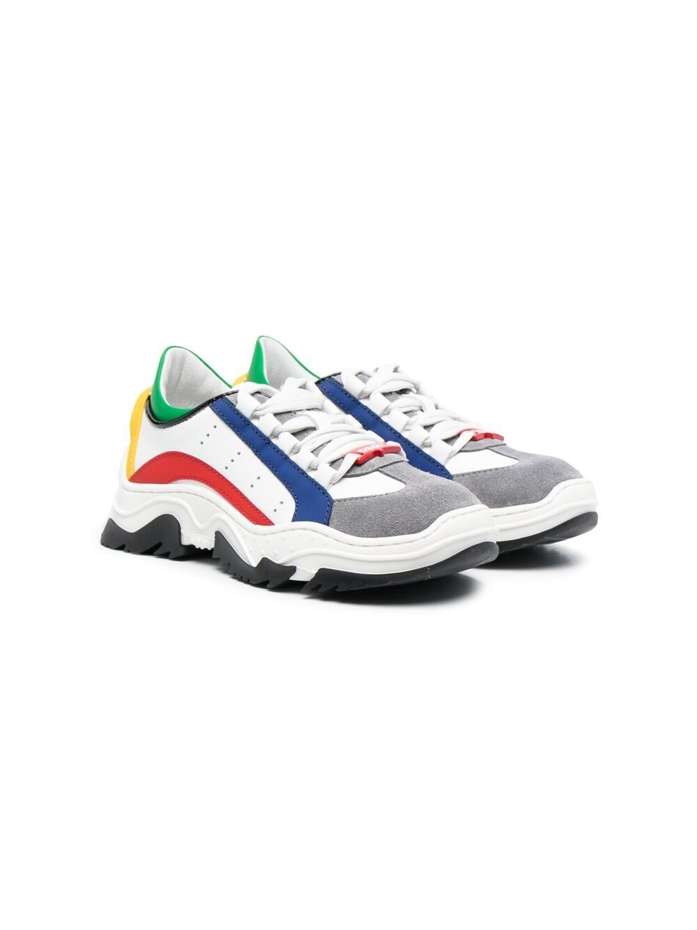 DSQUARED2 COLOUR-BLOCK LACE-UP SNEAKERS