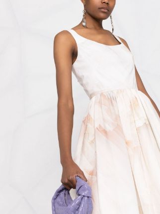 engineered tulle toile print flared dress展示图