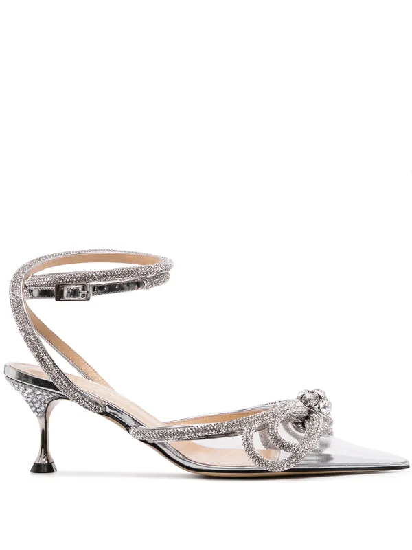 embellished heel pump