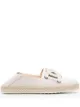 Tod's round-toe raffia-sole espadrilles