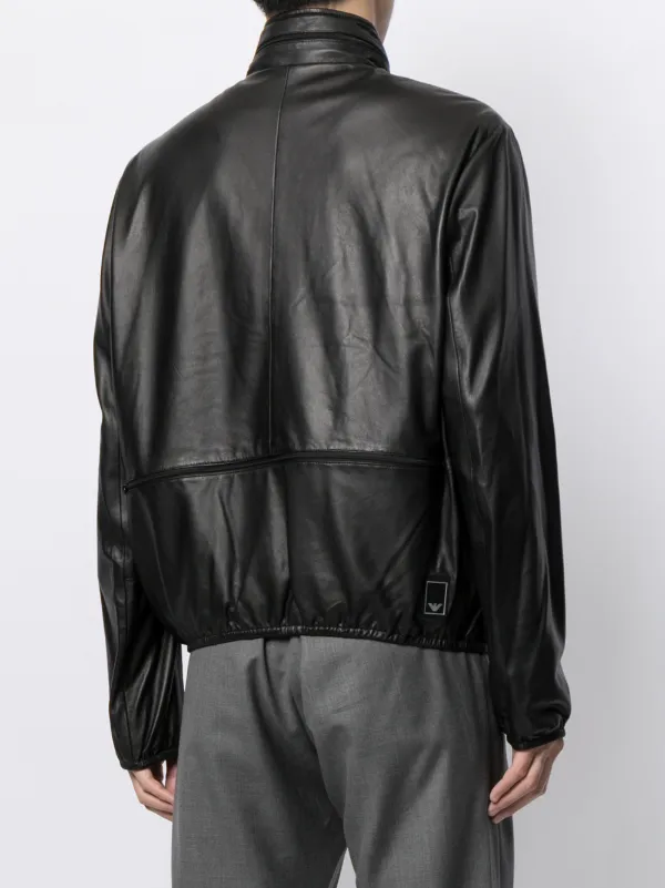 leather effect biker jacket