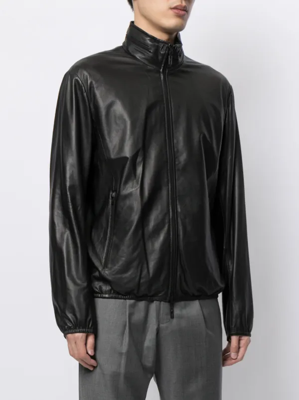 leather effect biker jacket