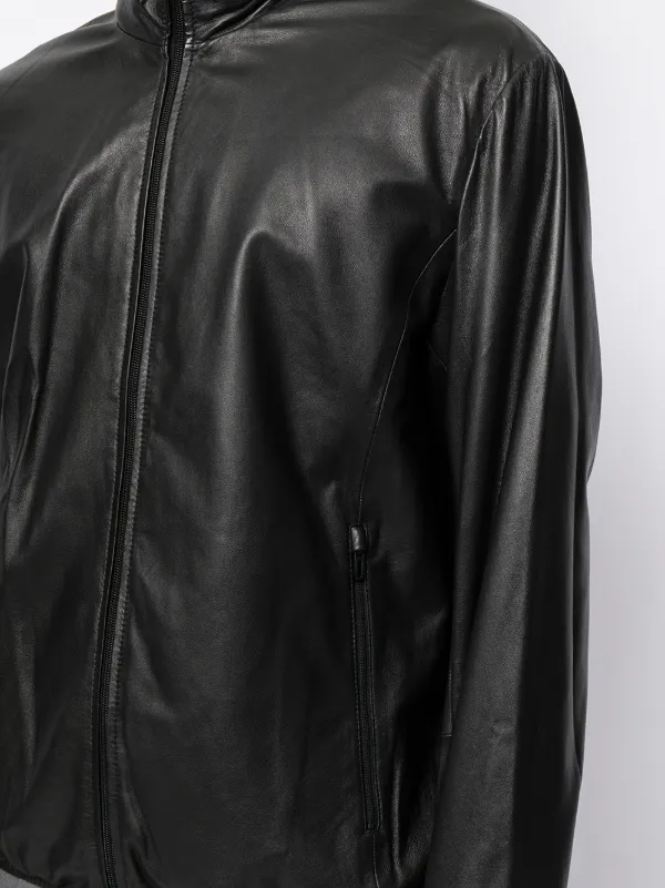 leather effect biker jacket